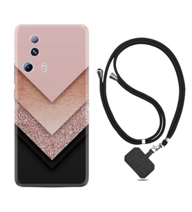 Xiaomi Mi 13 Lite Kılıf Resimli Boyun Askılı İpli Desenli Silikon Great Marble 1405