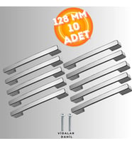 Köprü Kulp Dolap Çekmece Kulbu Metal Kulp 128 MM ( 10 ADET )