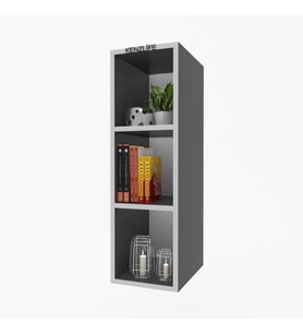 Kenzlife mutfak dolabı ıtır 090.030.30 gri 2 raflı kapaksız ofis banyo kiler evrak kitaplık
