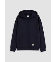 LCW Kids Lacivert Kapüşonlu Erkek Çocuk Soft Touch Fermuarlı Sweatshirt