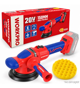 WORKPRO WP392200 20V 150MM Kömürsüz Şarjlı Profesyonel Orbital Polisaj Makinesi Akü Dahil Değildir