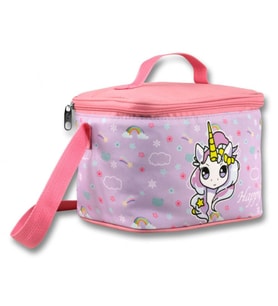Ümit Çanta Termoslu/Isı Yalıtımlı Beslenme Çantası - 5016 - Gökkuşağı Unicorn, Turkuaz Pembe (Kız Çocuk) (Çok Renkli)
