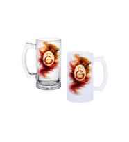 Ghostbastır Design Galatasaray Aslan Kulplu Bira Bardağı Buzlu veya Şeffaf Seçenekli 088