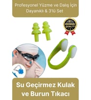 Profesyonel Elastik Silikon Kutulu Yüzme Dalış Uyku için Su Geçirmez Kulak ve Burun Klipsi Tıkacı