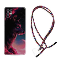 INFINIX Note 11 Pro Note 10 Hot 9 Play Kılıf Boyun Asklı Rasta Silikon Wolf and Moon 1380