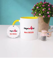 Fizyoterapist Kupa Bardak Sarı ve Anahtarlık