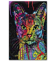 Cakapuzzle Renklerin Dansı Kedi Yüzü Puzzle Yapboz MDF (Ahşap) (120 Parça)