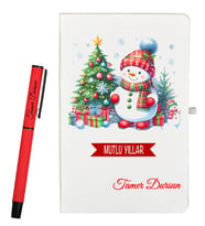 Yeni Yıl Hediyesi Kişiye Özel Defter ve Roller Kalem Seti