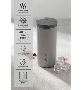 0.40 ML Paslanmaz Çelik Mug Termos Çay Kahve Termosu 6 Saat Sıcak 12 Saat Soğuk Sızdırmaz