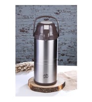 Cooker 4,5 Litre İnox Pompalı Çelik Termos CKR-2009 Kahverengi