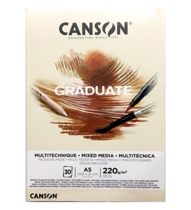 Canson Çizim Bloğu Graduate Mıx Medıa Natural 30 Yaprak A5 220 Gram