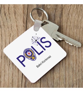 Kişiye Özel Polislere Özel Mesleki Anahtarlık