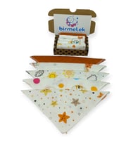 Çift Kat % 100 Pamuk Bebek Ağız Bezi (5'li Paket)