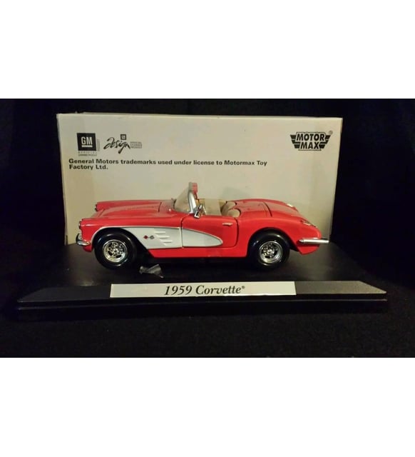 MotorMax 1959 Chevrolet CORVETTE Kırmızı 1/24 Model Araba