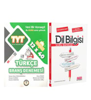Süre Yayınları TYT Türkçe 12 x 40 Branş Denemesi ve AKM Dil Bilgisi Soru Bankası Seti 2 Kitap