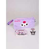 DEKOMUS İLE LİSANSLI YENİ SEZON KUROMI PELUŞ BASIC EL ÇANTASI,PARA ÇANTASI VE ZİNCİRLİ ANAHTARLIK SETİ