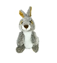 Peluş Oyuncak Oturan Tavşan 23 cm Oyun Arkadaşım Uyku Arkadaşı Yüksek Kalite Peluş Yastık Hediyelik (Gri)