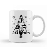 Walking Dead Christmas Tree Silhouette Kupa Bardak Porselen