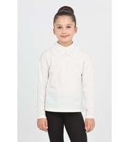 Toontoy Kız Çocuk Okul Dantel Yaka Tişört (Ekru)