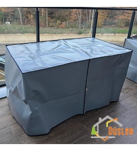 Bahçe Masa ve Mobilya Koruma Kılıfı Örtüsü Su Geçirmez Gri Polyester Branda 200x150 cm