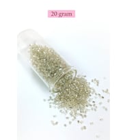 Kesme Cam Boncuk 2mm - 20 Gram - Şeffaf Gümüş -BNC330