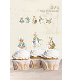 Peter Rabbit Tavşan Temalı Cupcake Süsü 20'li