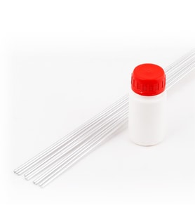 ALÜMİNYUM KAYNAK TELİ 2,4 MM (10 ADET) + ALÜMİNYUM KAYNAK DEKAPANI 50 GR (Gri)