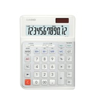 Casio DE-12E-WE 12 Haneli Masaüstü Hesap Makinesi (Beyaz)