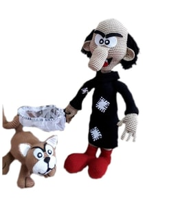 Şirinler Gargamel ve Azman Amigurumi Organik Oyuncak