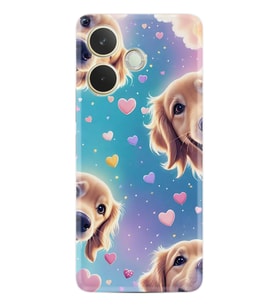 Oppo A5 Pro 5G Kılıf Boutique Baskılı Resimli Kalp ve Köpek Pcode -034