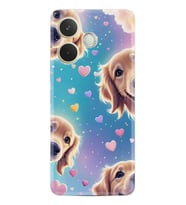 Oppo A5 Pro 5G Kılıf Boutique Baskılı Resimli Kalp ve Köpek Pcode -034