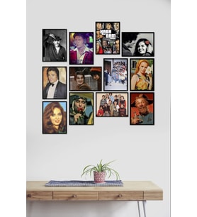 Yeşilçam Vintage 12 Parça Mdf Tablo