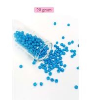 Dökme Cam Kum Boncuk Büyük Boy (6/0) 4 mm - 20 Gram - Açık Mavi - BNC106