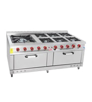 Himaksan  200x100 Cm 7+2 Doğalgazlı 7 Li Fırınlı Ocak-Kuzine