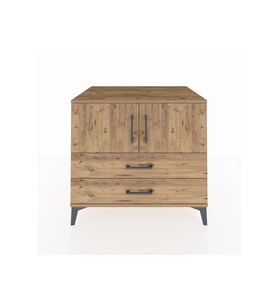 Kronos Şifonyer 2 Raflı 2 Çekmeceli 2 Kapaklı 88x59x80 Çam-Çam