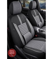 Smart Forfour Shadow Gri Tay Tüyü Oto Koltuk Kılıfı Tam Set-Kolay Montaj-Terletmez-Ortopedik 2014-2019
