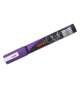 Uni Chalk 1.8-2.5 mm Yuvarlak Uç Su Bazlı Sıvı Tebeşir Kalemi Mor 