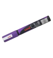 Uni Chalk 1.8-2.5 mm Yuvarlak Uç Su Bazlı Sıvı Tebeşir Kalemi Mor 