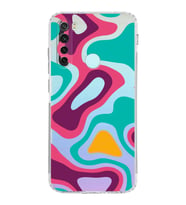 Xiaomi Redmi Note 8  Kamera Korumalı Kapak Renkli Desen Tasarımlı Şeffaf  Kılıf