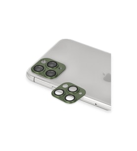 Apple İphone 11 Pro Max Pers Alüminyum Kamera Lens - Yeşil