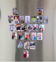Resimli 24 Adet Kişiye Özel Magnet (Ahşap)