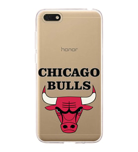 Huawei Honor 7s Uyumlu Kapak Chicago Bulls Tasarımlı Şeffaf Silikon Kılıf