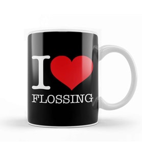 I Love Flossing Kupa Bardak Porselen