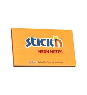 Gıpta Stick'n 76x127mm Yapışkanlı Not Kağıdı Neon Turuncu 21168