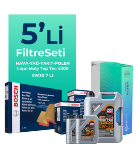 Bosch BMW X6 40 Dizel Filtre Bakım Seti Liqui Moly Motor Yağlı (2014-2019) 5 Li