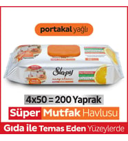 Sleepy Easy Clean Süper Yüzey Tem.Mutfak Havlusu Mendili Yağlı 4X50 200 Yaprak
