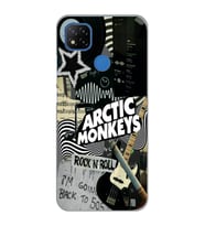 Redmi 9C / Redmi 10A Uyumlu Arctic Monkeys Kolaj Desenli Şeffaf Telefon Kılıfı