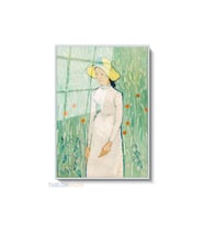 Dikey Çerçeveli Cam Vangogh 77 Modern Ev Dekoru Duvar Sanatı Ev Ofis Tablosu (Gümüş)
