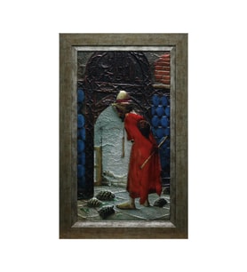 e38 EL İŞÇİLİĞİ KAPLUMBAĞA TERBİYECİSİ ALİMİNYUM KABARTMA TABLO 48*72 CM - 6612
