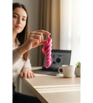 Açılır Kapanır Stres Topu / Stres Oyuncağı (Pembe)